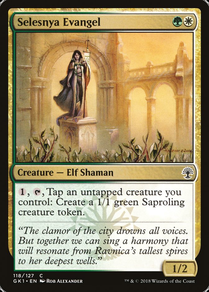Selesnya Evangel – Common Magic: The Gathering card from GRN Guild Kit (#118)