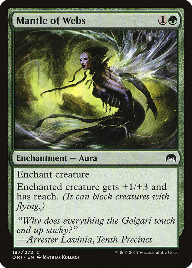 Mantle of Webs – Common Magic: The Gathering card from Magic Origins (#187)