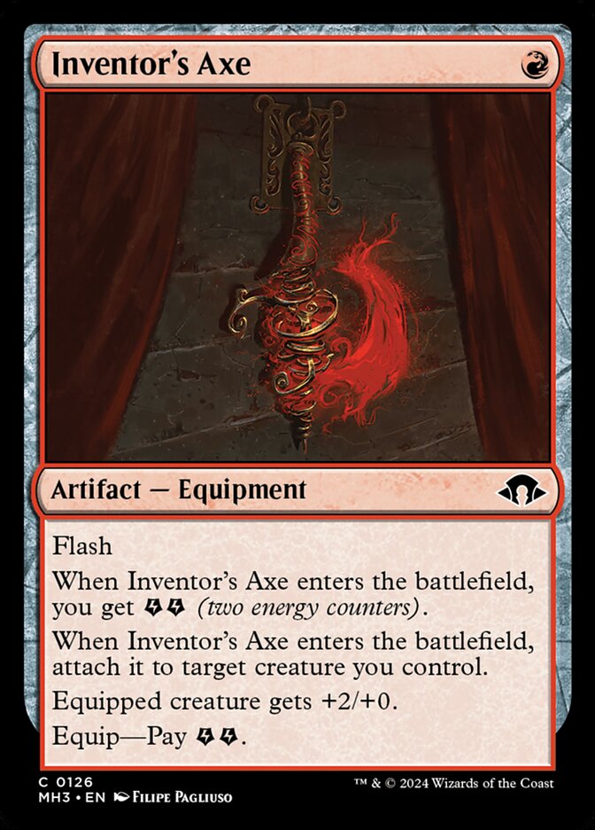 Inventor's Axe – Common Magic: The Gathering card from Modern Horizons 3 (#126)