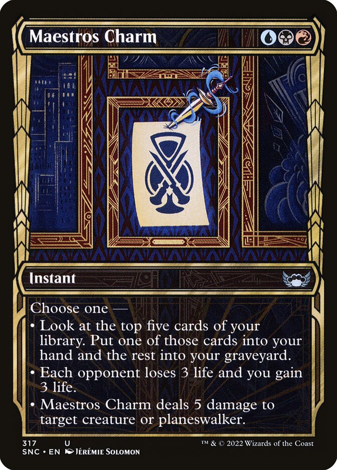 Maestros Charm – Uncommon Magic: The Gathering card from Streets of New Capenna (#317)