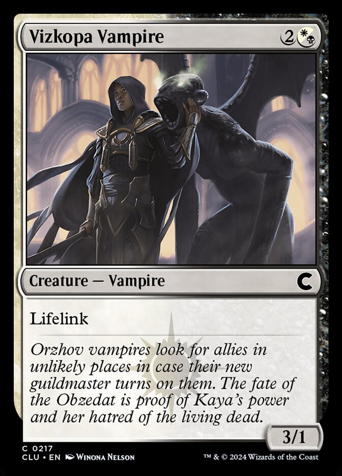 Vizkopa Vampire – Common Magic: The Gathering card from Ravnica: Clue Edition (#217)