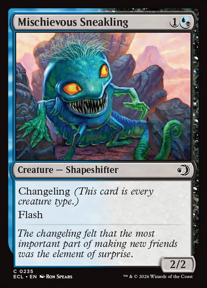 Mischievous Sneakling – Common Magic: The Gathering card from Lorwyn Eclipsed (#235)