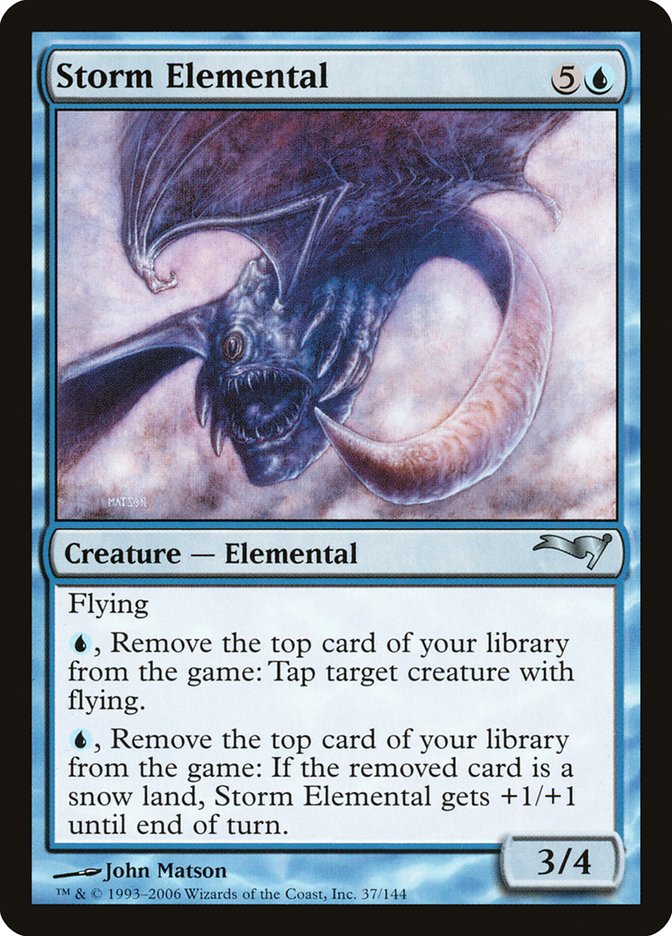 Storm Elemental – Uncommon Magic: The Gathering card from Coldsnap Theme Decks (#37)