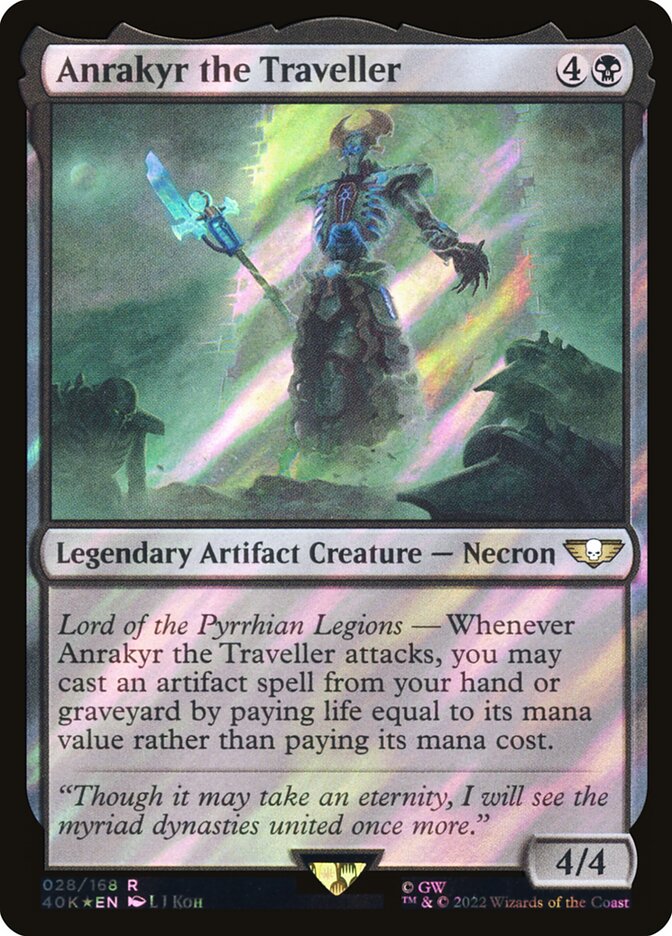 Anrakyr the Traveller – Rare Magic: The Gathering card from Warhammer 40,000 Commander (#28★)
