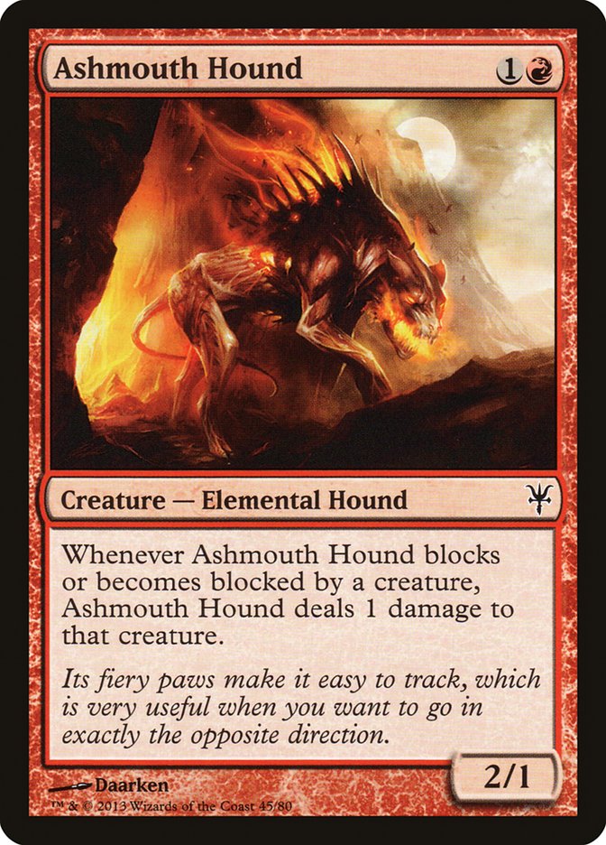 Ashmouth Hound – Common Magic: The Gathering card from Duel Decks: Sorin vs. Tibalt (#45)