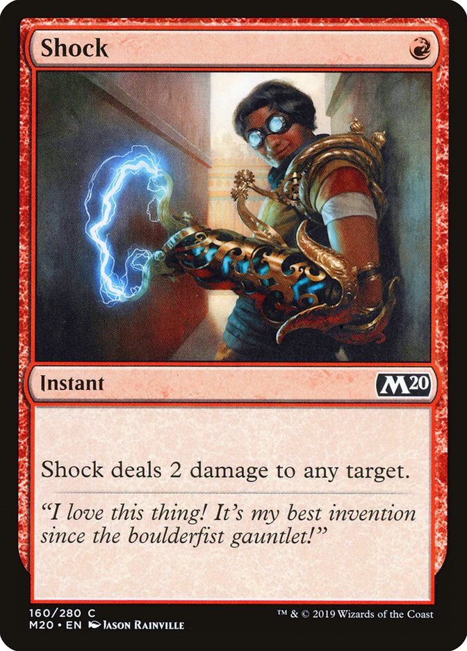 Shock – Common Magic: The Gathering card from Core Set 2020 (#160)