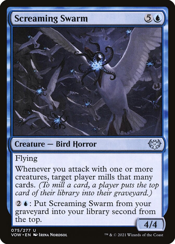 Screaming Swarm – Uncommon Magic: The Gathering card from Innistrad: Crimson Vow (#75)