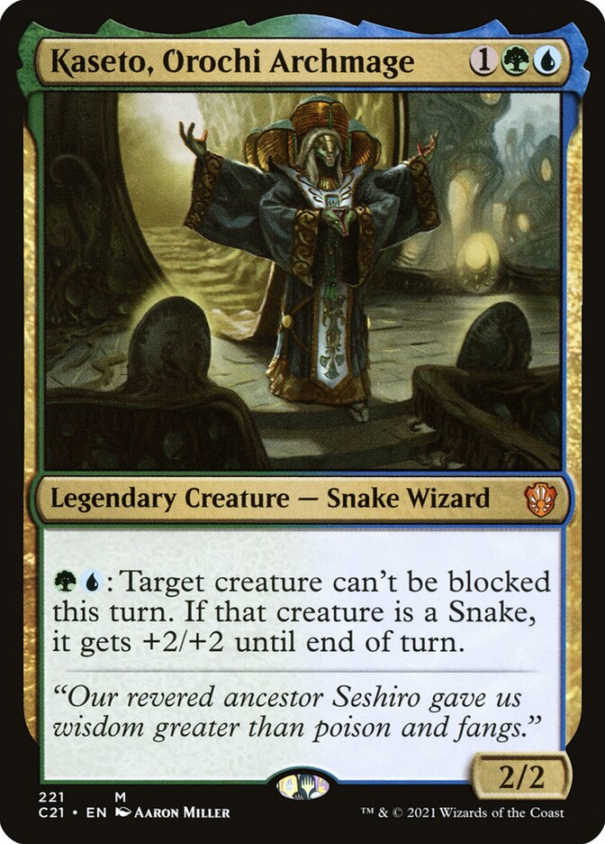 Kaseto, Orochi Archmage – Mythic Magic: The Gathering card from Commander 2021 (#221)