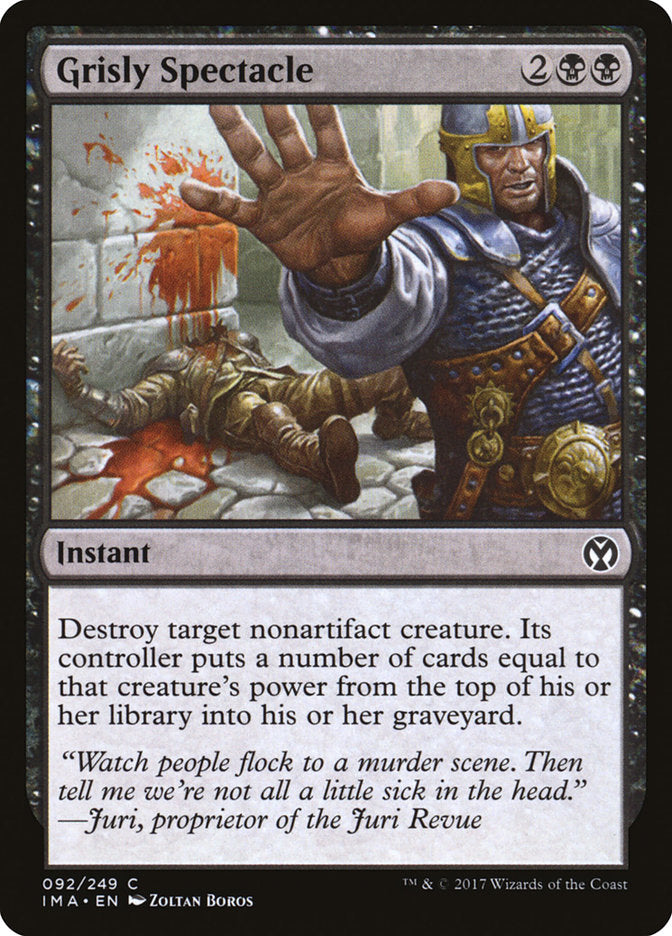 Grisly Spectacle – Common Magic: The Gathering card from Iconic Masters (#92)