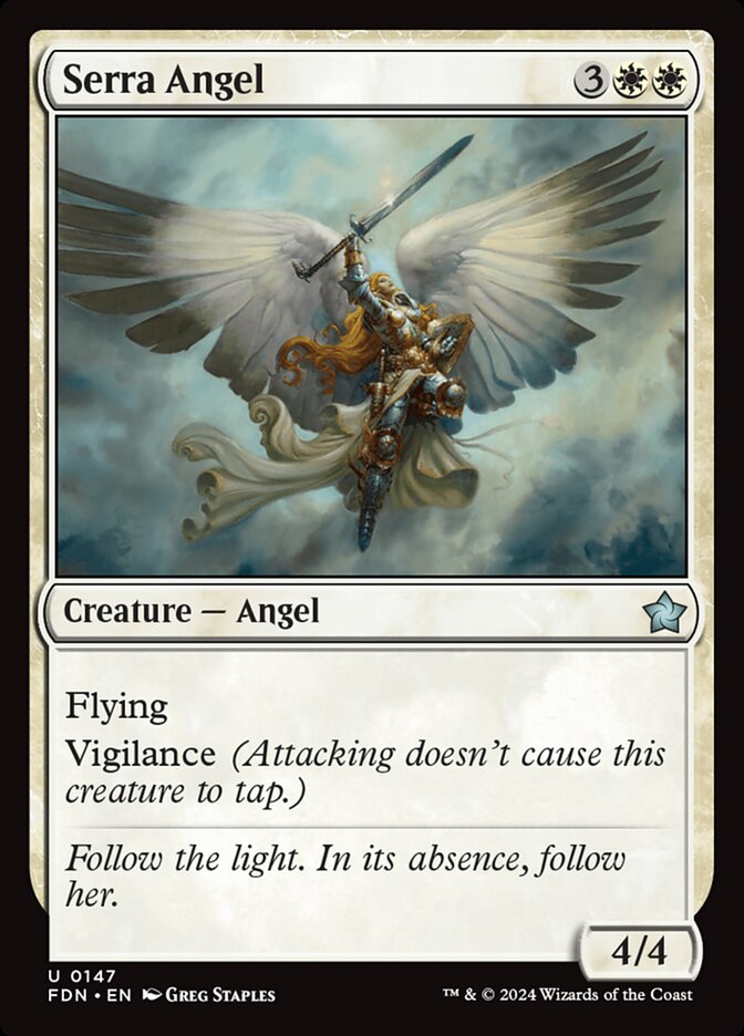 Serra Angel – Uncommon Magic: The Gathering card from Foundations (#147)