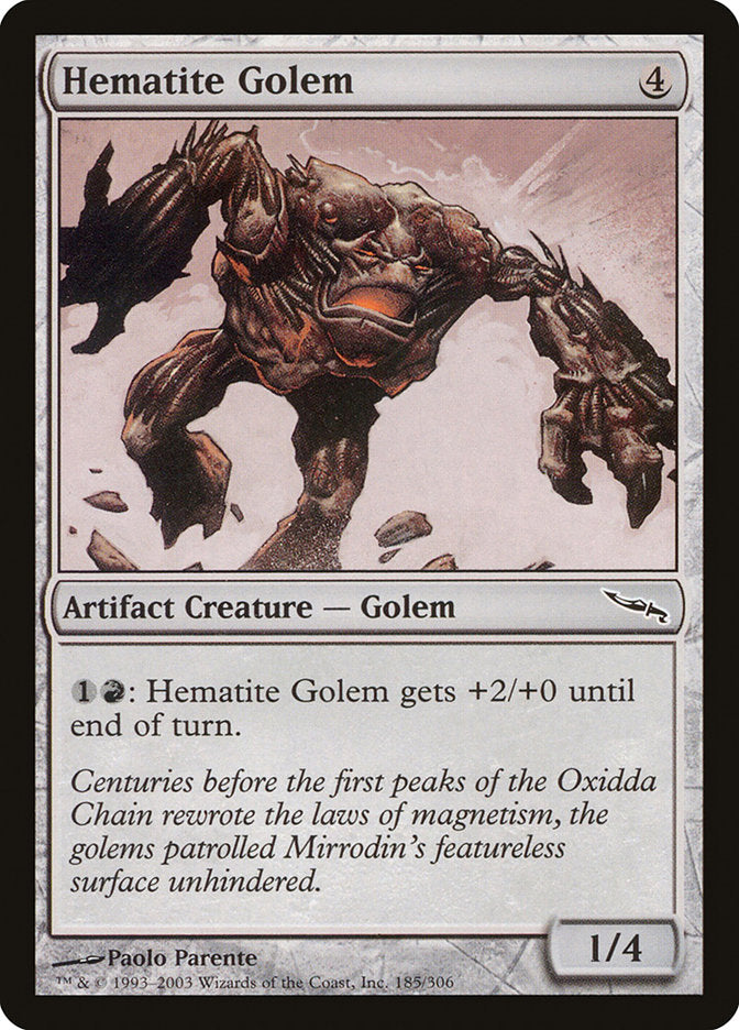 Hematite Golem – Common Magic: The Gathering card from Mirrodin (#185)