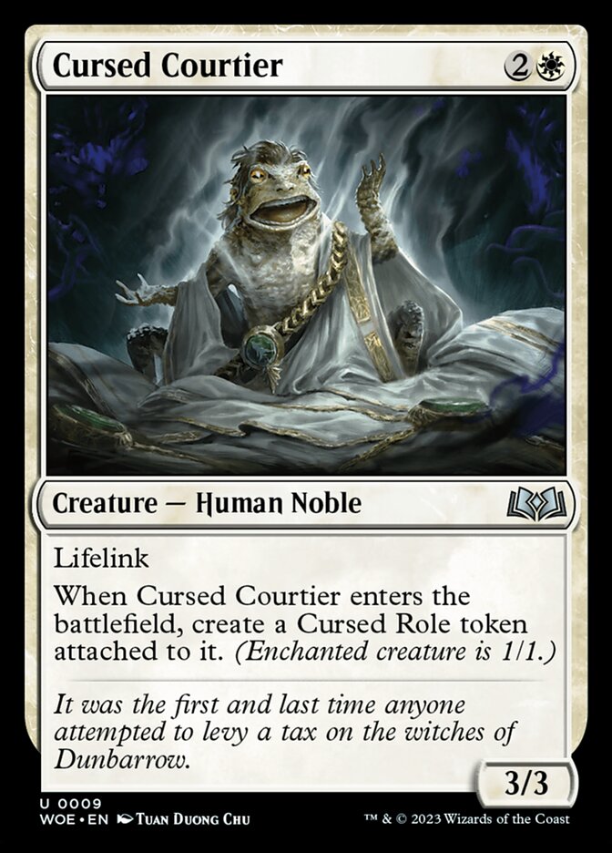 Cursed Courtier – Uncommon Magic: The Gathering card from Wilds of Eldraine (#9)