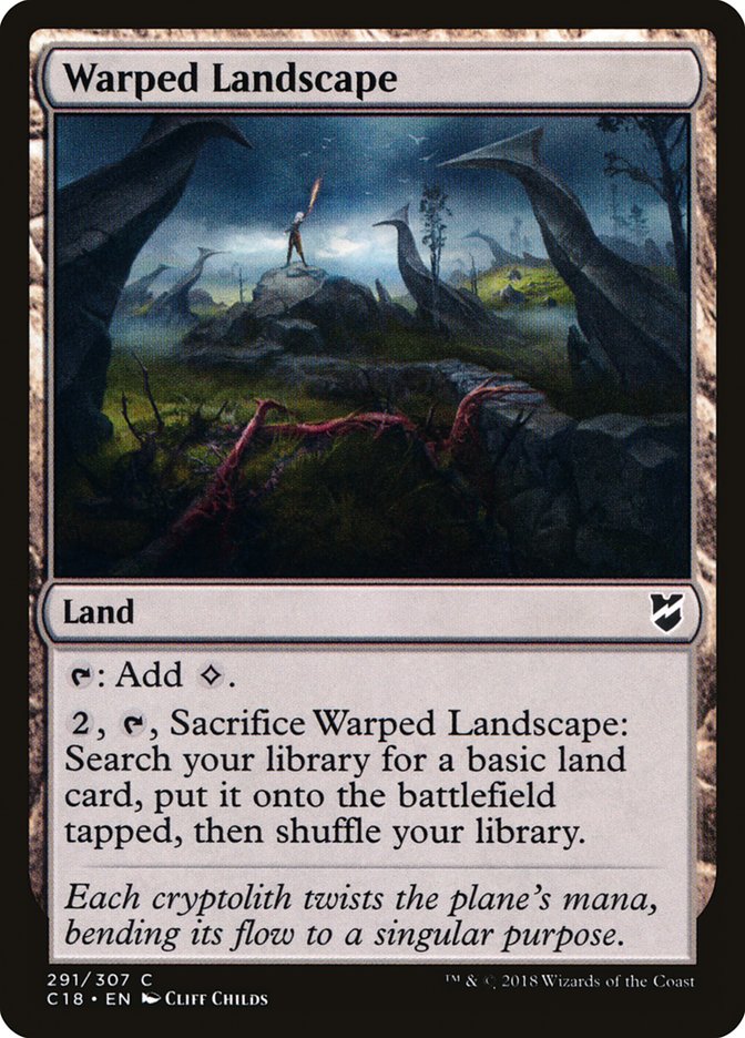 Warped Landscape – Common Magic: The Gathering card from Commander 2018 (#291)