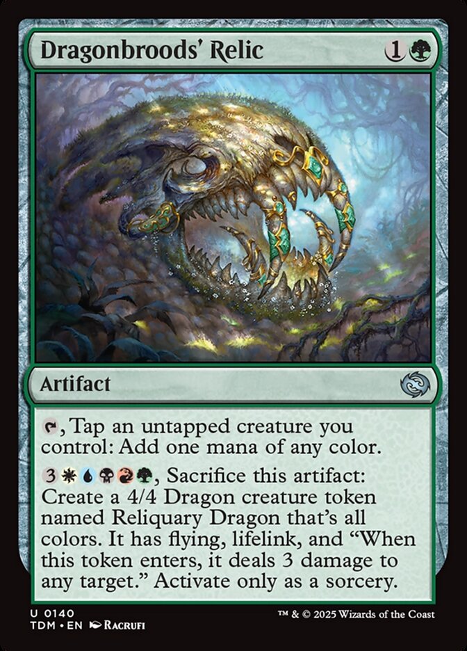 Dragonbroods' Relic – Uncommon Magic: The Gathering card from Tarkir: Dragonstorm (#140)