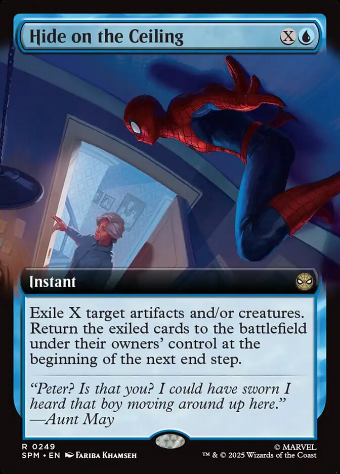Hide on the Ceiling – Rare Magic: The Gathering card from Marvel's Spider-Man (#249)