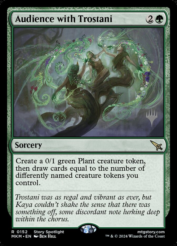 Audience with Trostani – Rare Magic: The Gathering card from Murders at Karlov Manor Promos (#152p)