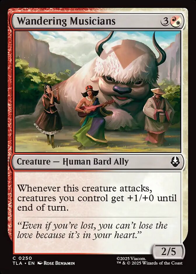 Wandering Musicians – Common Magic: The Gathering card from Avatar: The Last Airbender (#250)