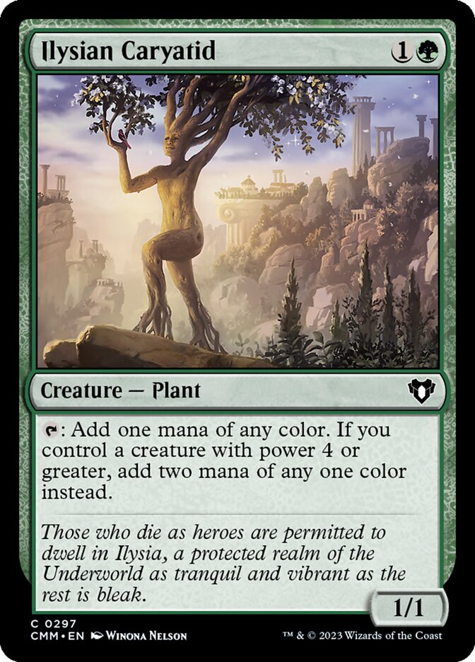 Ilysian Caryatid – Common Magic: The Gathering card from Commander Masters (#297)