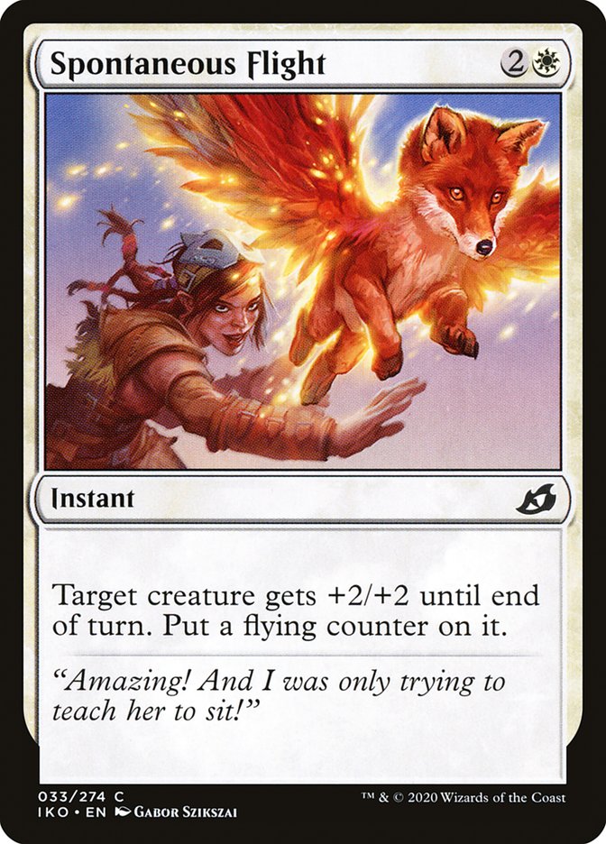 Spontaneous Flight – Common Magic: The Gathering card from Ikoria: Lair of Behemoths (#33)