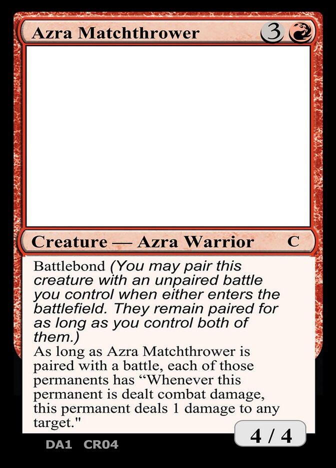 Azra Matchthrower – Common Magic: The Gathering card from Unknown Event (#CR04a)