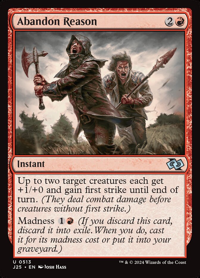 Abandon Reason – Uncommon Magic: The Gathering card from Foundations Jumpstart (#513)