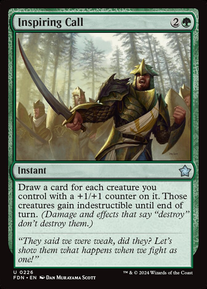 Inspiring Call – Uncommon Magic: The Gathering card from Foundations (#226)