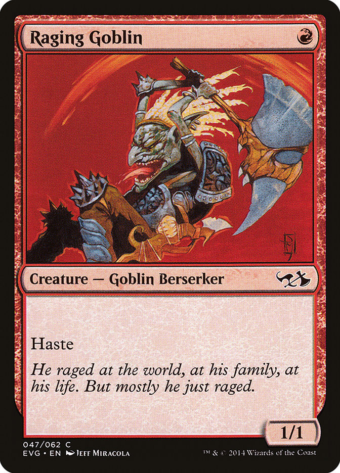 Raging Goblin – Common Magic: The Gathering card from Duel Decks Anthology: Elves vs. Goblins (#47)