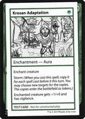Krosan Adaptation – Rare Magic: The Gathering card from Mystery Booster Playtest Cards 2021 (#80)