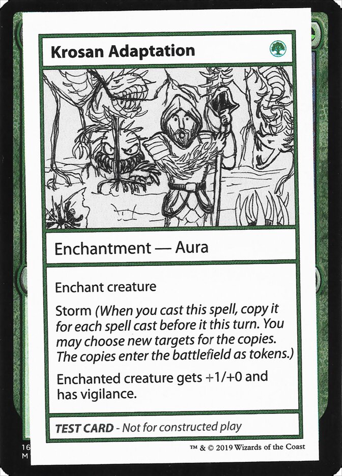 Krosan Adaptation – Rare Magic: The Gathering card from Mystery Booster Playtest Cards 2021 (#80)