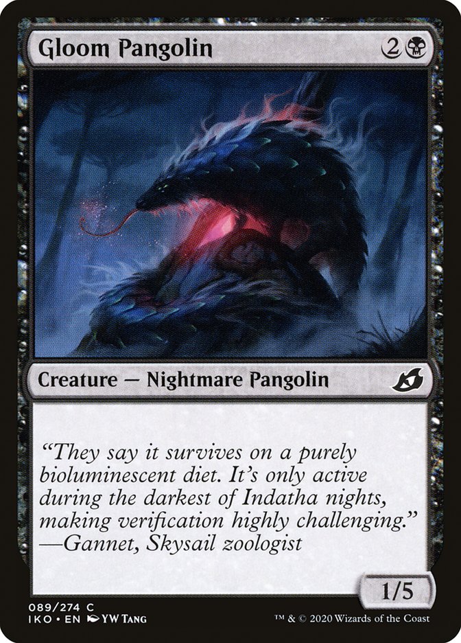 Gloom Pangolin – Common Magic: The Gathering card from Ikoria: Lair of Behemoths (#89)
