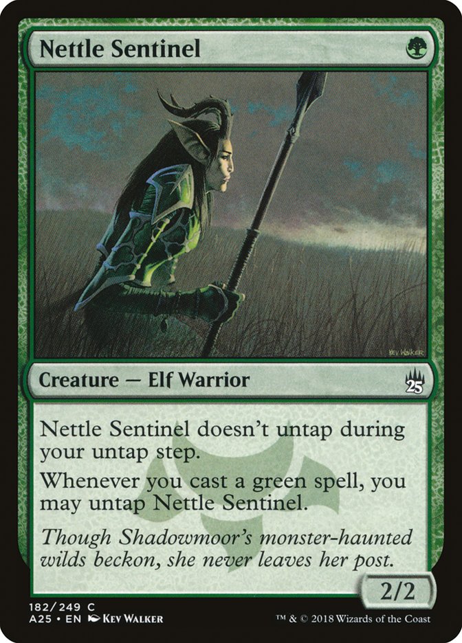 Nettle Sentinel – Common Magic: The Gathering card from Masters 25 (#182)
