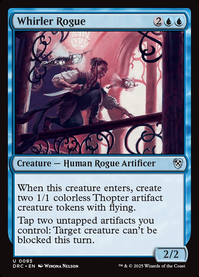 Whirler Rogue – Uncommon Magic: The Gathering card from Aetherdrift Commander (#85)