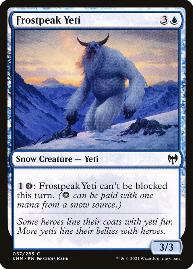 Frostpeak Yeti – Common Magic: The Gathering card from Kaldheim (#57)
