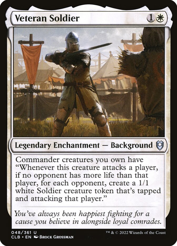 Veteran Soldier – Uncommon Magic: The Gathering card from Commander Legends: Battle for Baldur's Gate (#48)