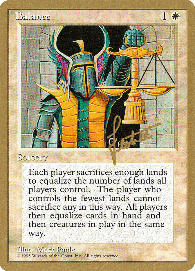 Balance – Rare Magic: The Gathering card from Pro Tour Collector Set (#bl6)