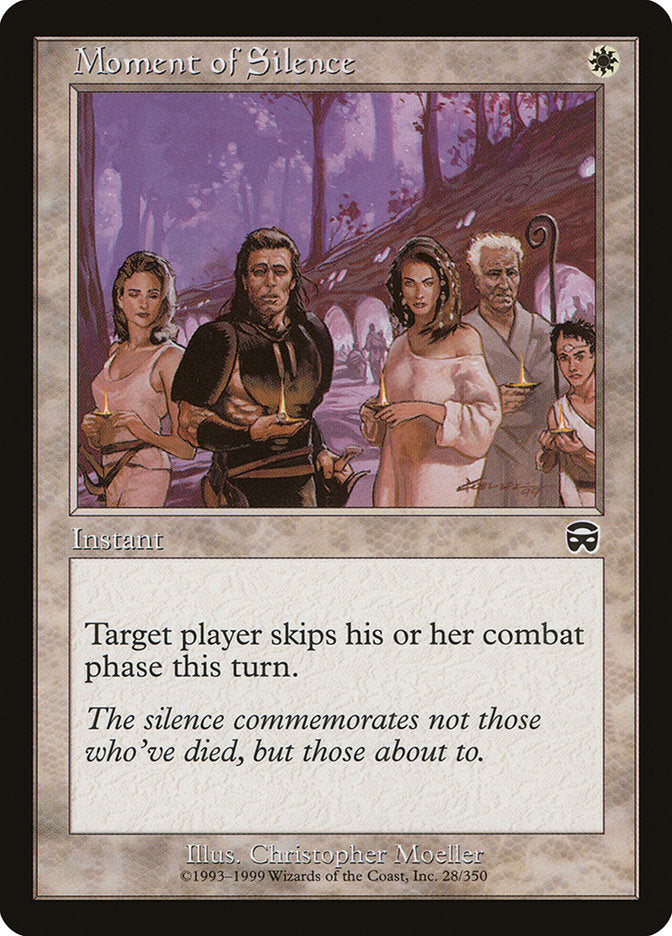 Moment of Silence – Common Magic: The Gathering card from Mercadian Masques (#28)