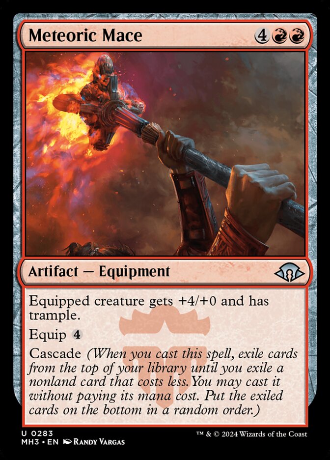 Meteoric Mace – Uncommon Magic: The Gathering card from Modern Horizons 3 (#283)