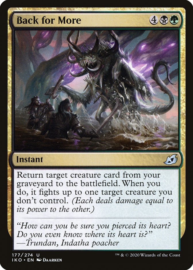 Back for More – Uncommon Magic: The Gathering card from Ikoria: Lair of Behemoths (#177)