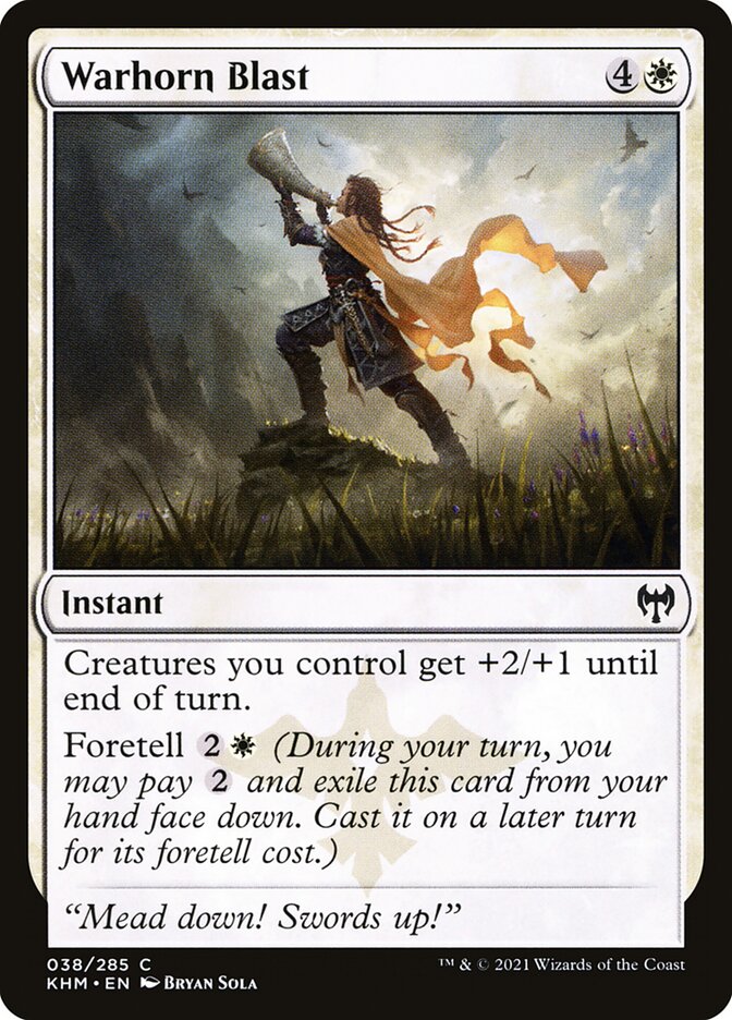Warhorn Blast – Common Magic: The Gathering card from Kaldheim (#38)