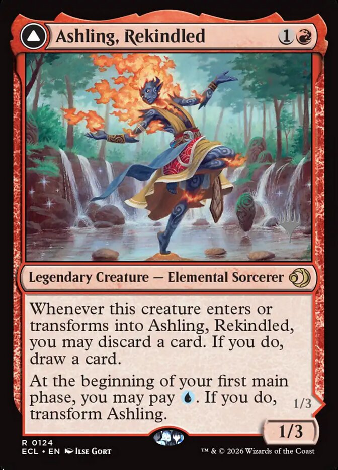 Ashling, Rekindled // Ashling, Rimebound – Rare Magic: The Gathering card from Lorwyn Eclipsed Promos (#124p)