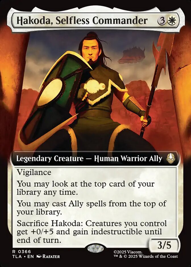 Hakoda, Selfless Commander – Rare Magic: The Gathering card from Avatar: The Last Airbender (#366)