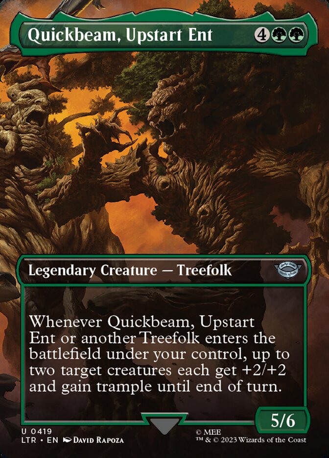 Quickbeam, Upstart Ent – Uncommon Magic: The Gathering card from The Lord of the Rings: Tales of Middle-earth (#419)