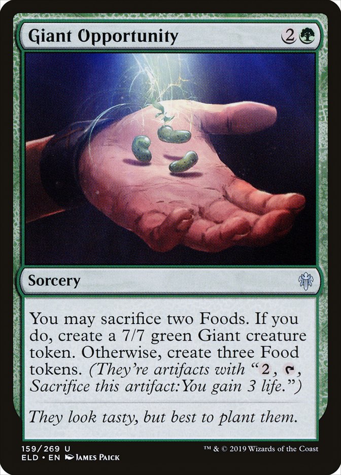Giant Opportunity – Uncommon Magic: The Gathering card from Throne of Eldraine (#159)