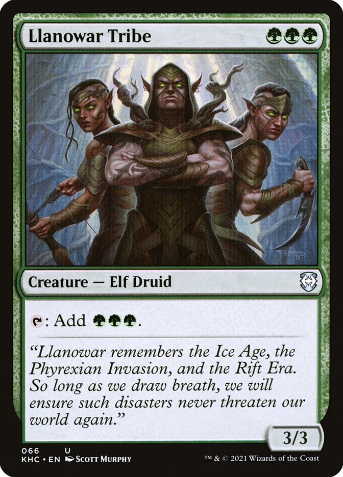Llanowar Tribe – Uncommon Magic: The Gathering card from Kaldheim Commander (#66)