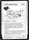 A Girl and Her Dogs – Rare Magic: The Gathering card from Mystery Booster 2 (#515)