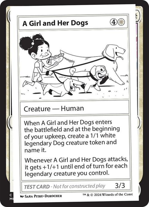 A Girl and Her Dogs – Rare Magic: The Gathering card from Mystery Booster 2 (#515)