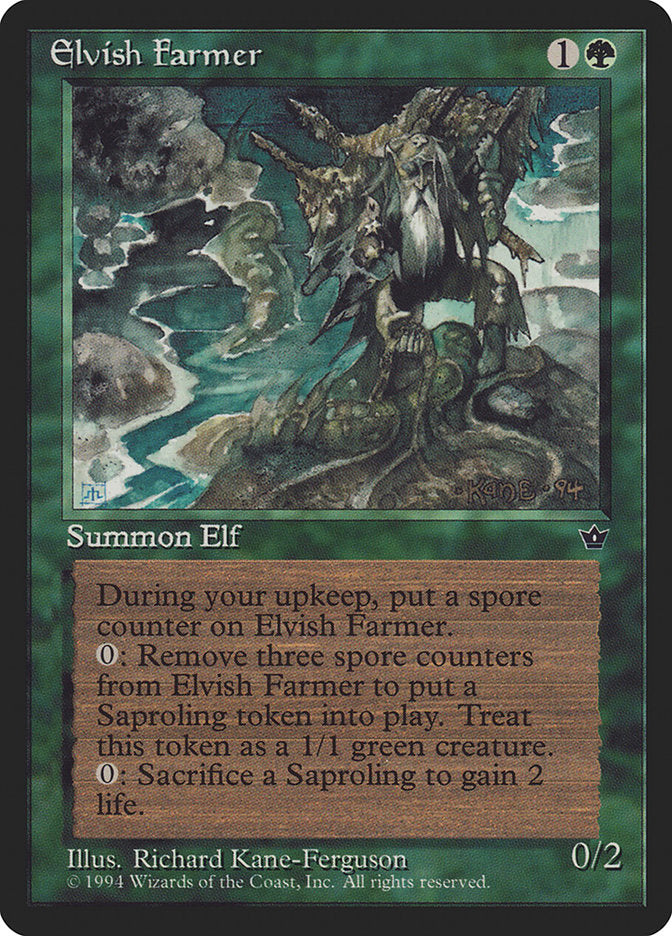 Elvish Farmer – Rare Magic: The Gathering card from Fallen Empires (#66)