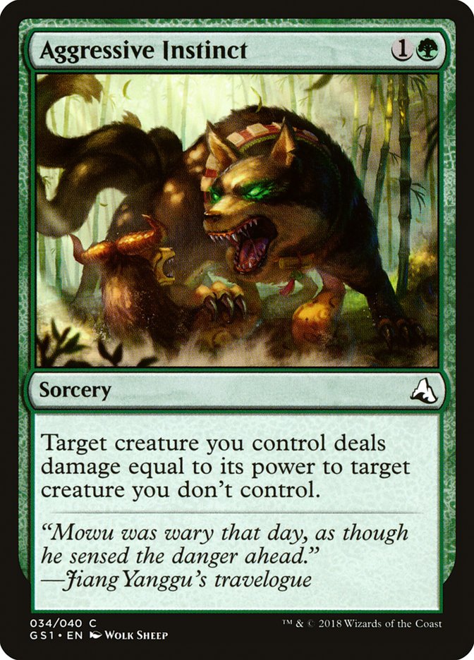 Aggressive Instinct – Common Magic: The Gathering card from Global Series Jiang Yanggu & Mu Yanling (#34)