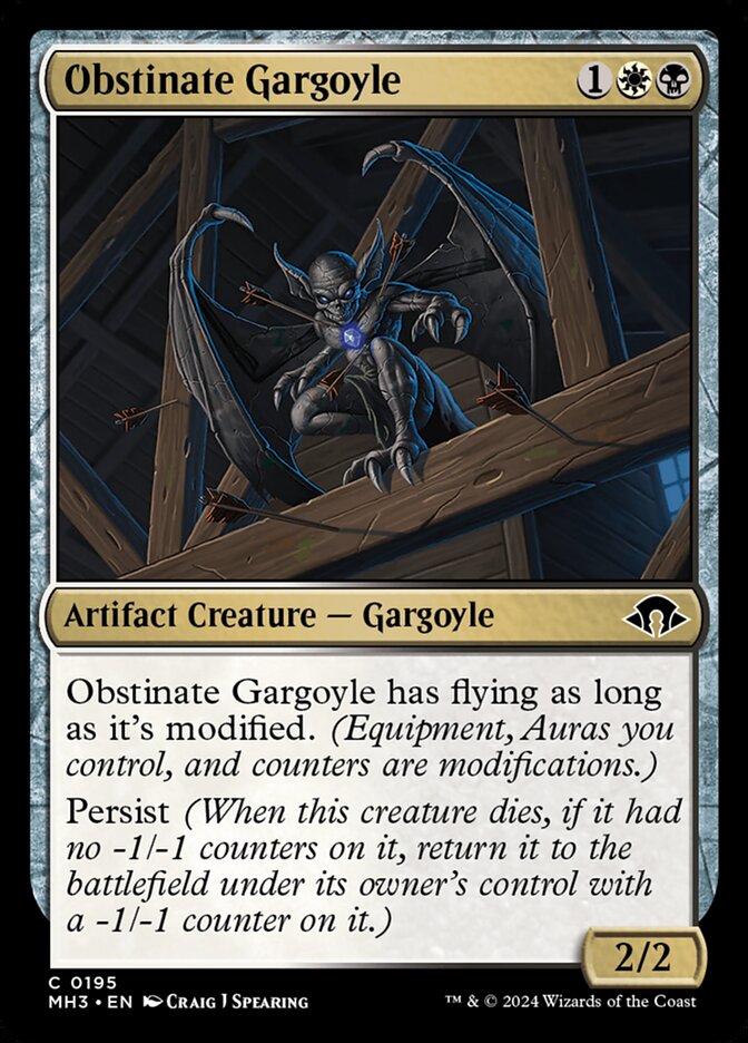 Obstinate Gargoyle – Common Magic: The Gathering card from Modern Horizons 3 (#195)