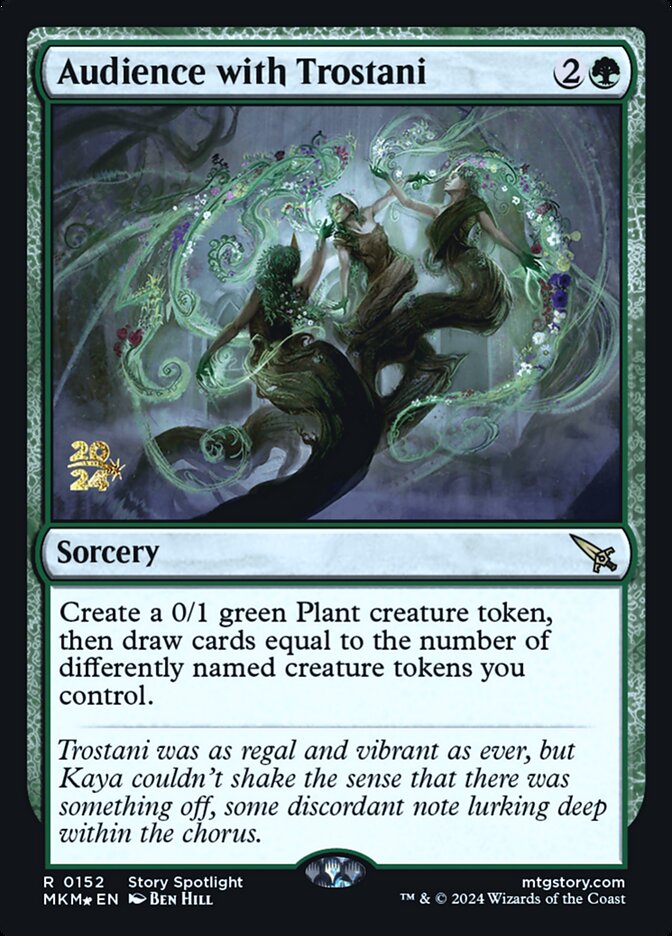 Audience with Trostani – Rare Magic: The Gathering card from Murders at Karlov Manor Promos (#152s)